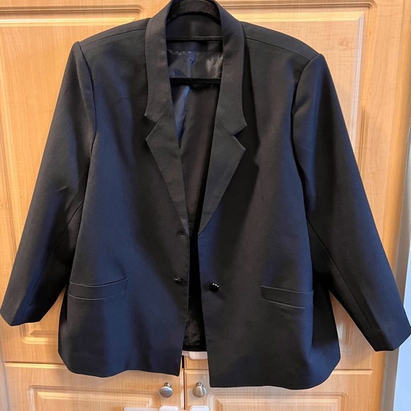 VINTAGE Black Oversized Blazer - Picture 6 of 8